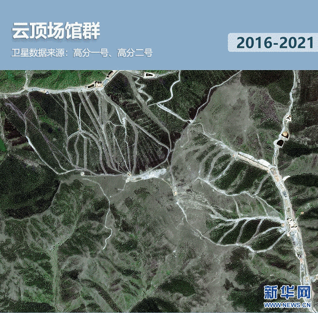 衛星見證，這里如何變身“冬奧小城”