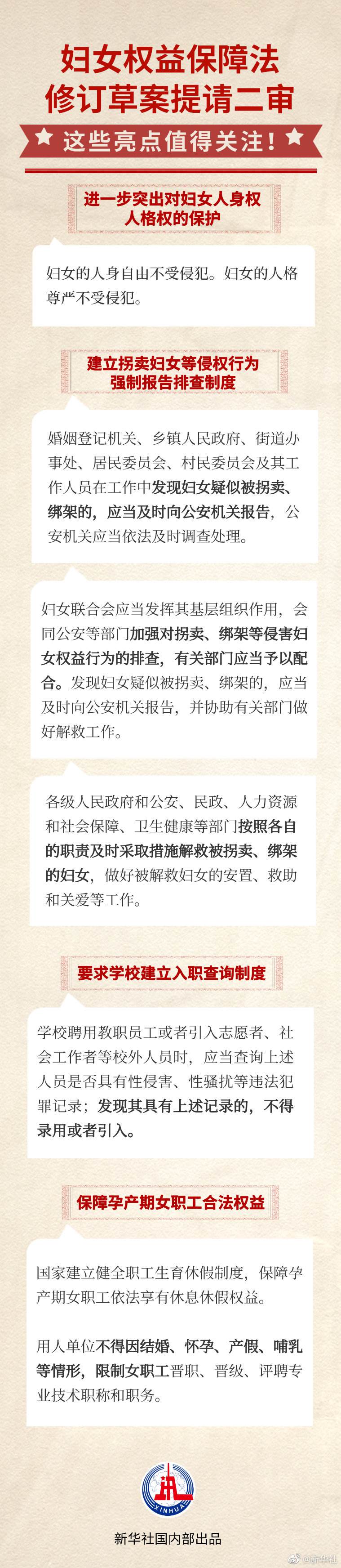 婦女權益保障法修訂草案迎來二審，一圖看亮點
