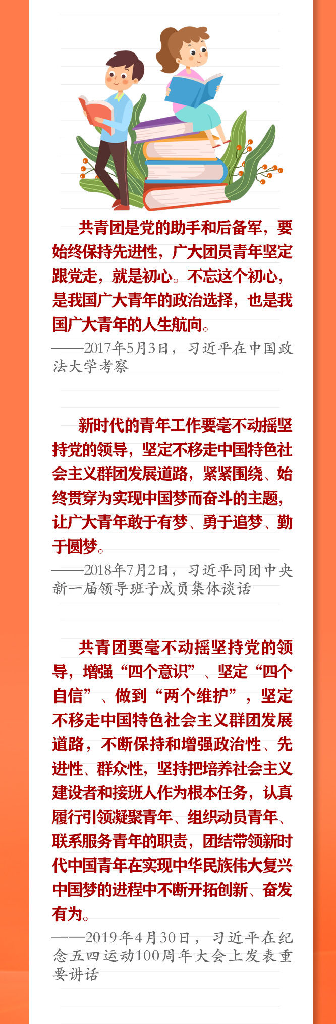 手繪長卷 | 共青團員們，總書記這些話要牢記