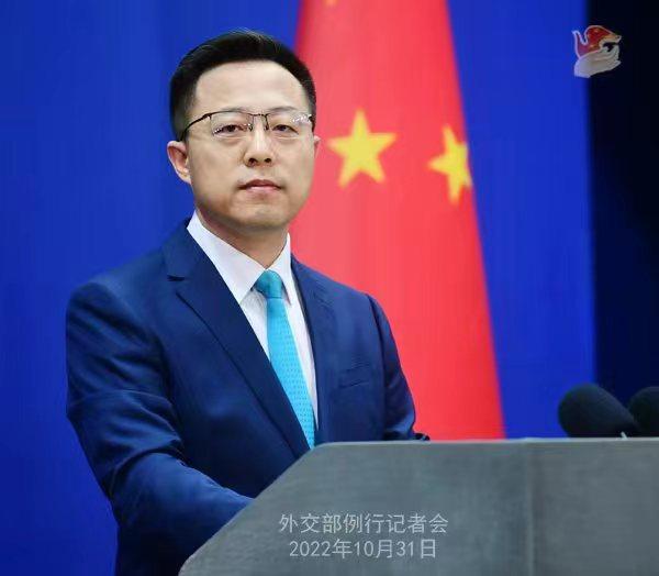 外交部發言人趙立堅。 薛偉 攝