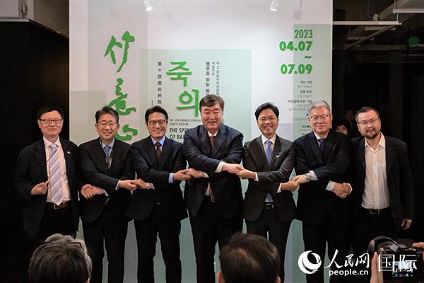 第十四屆光州雙年展中國館開幕式7日在韓國光州隱巖美術館舉行。人民網記者 馬菲攝