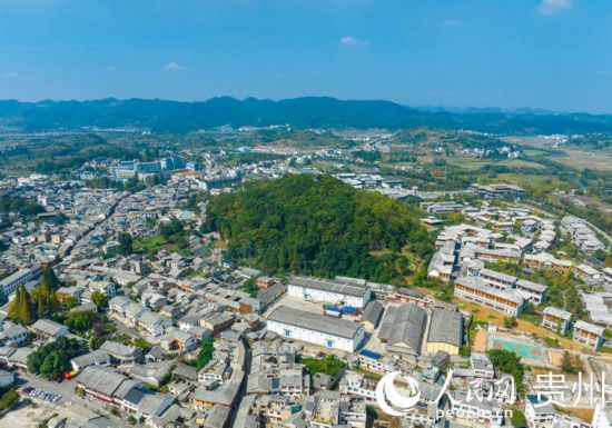航拍舊州古鎮。人民網 陽茜攝
