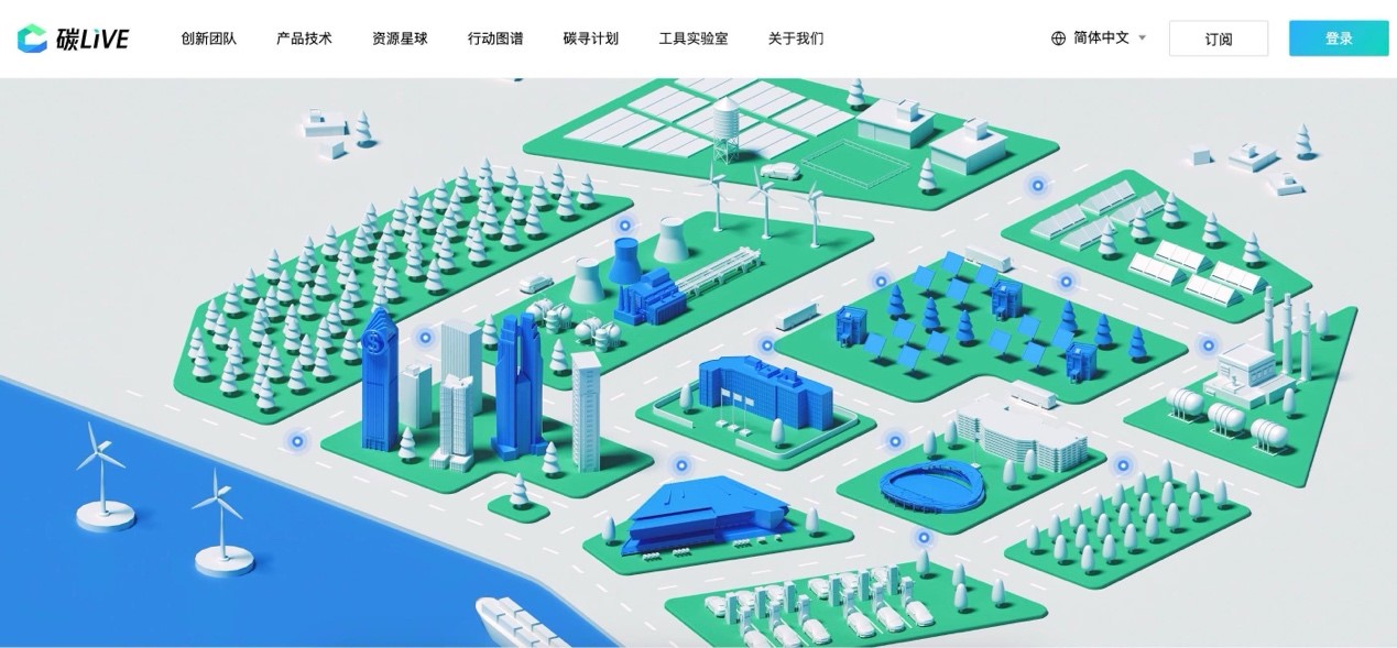 “碳LIVE”社區網頁截圖。圖片由騰訊公司提供