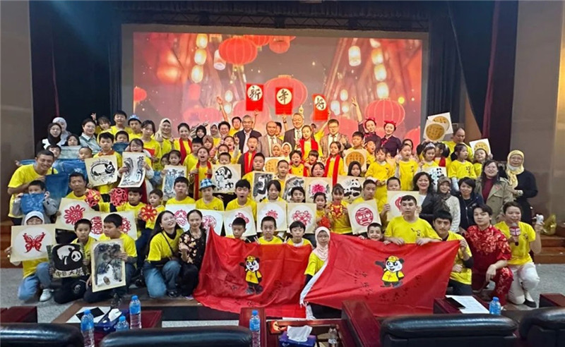 圖為2023“中華文化大樂園—埃及開羅營”閉幕式活動現場。主辦方供圖
