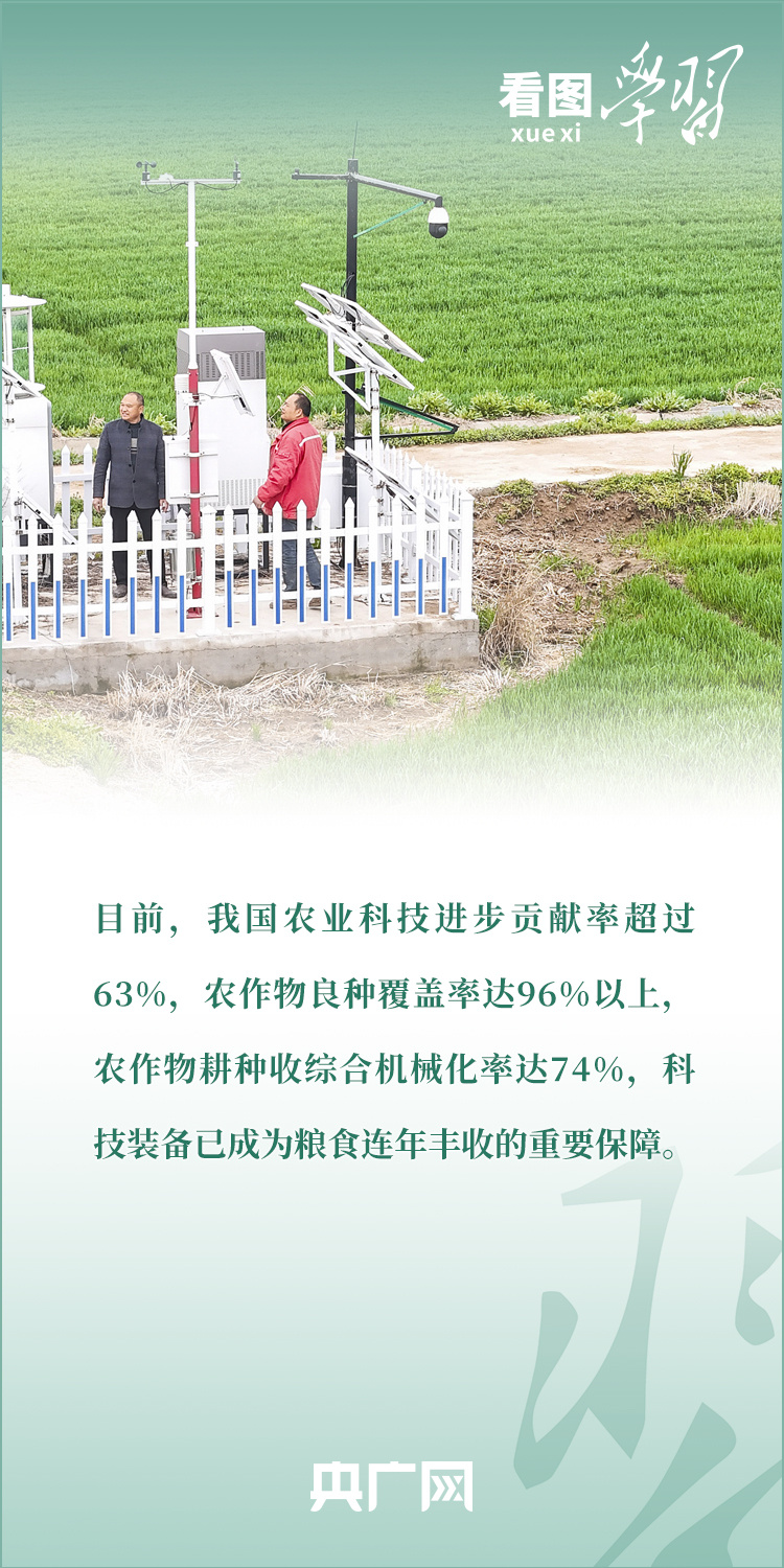 看圖學習丨推廣良田、良種、良法、良機 給農業現代化插上科技的翅膀