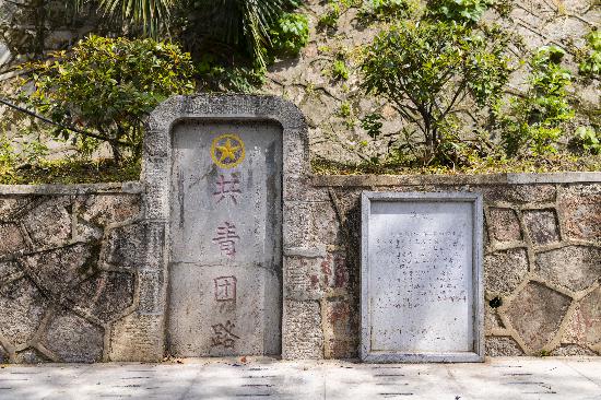 共青團路石碑。   南報融媒體記者  丁劼攝