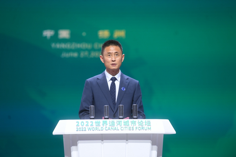 江蘇省文化和旅游廳副廳長李川在大會上致辭。邵丹攝