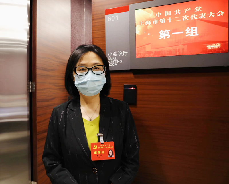 黨代表翟華。人民網 王文娟攝