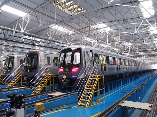 石家莊地鐵二號線列車。 中車齊車集團石家莊公司供圖
