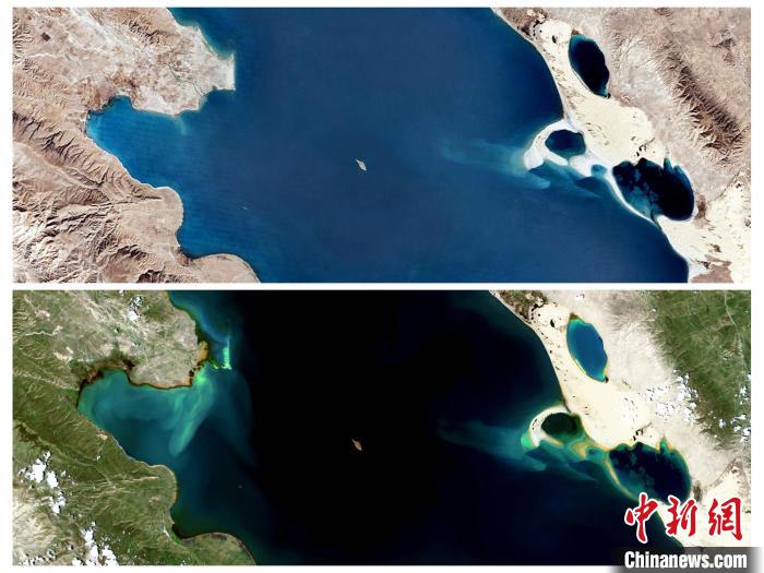 衛星鳥瞰“生態大省”青海：沙化治理明顯，青海湖如藍寶石