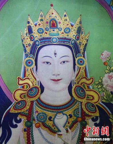 安多強巴繪制的《度母》唐卡。<a target='_blank' href='/'><p  align=