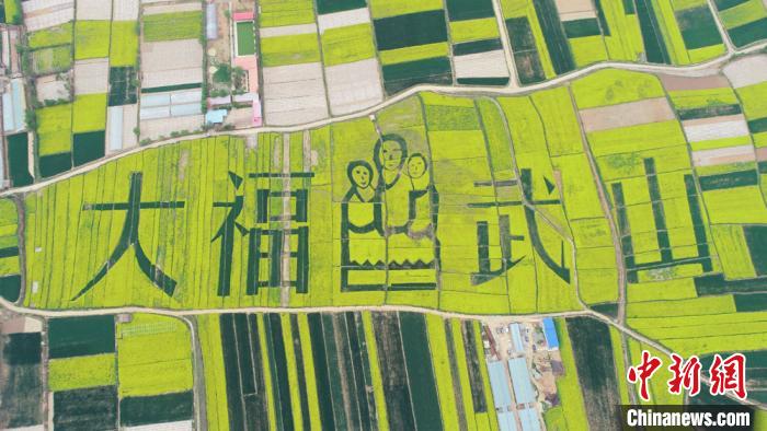 2019年4月，天水武山縣萬畝鄉村油菜花海。(資料圖) 何海瑞 攝