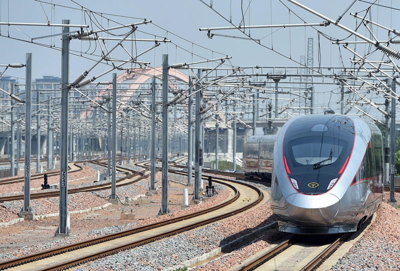 2022年6月20日，濟鄭高鐵鄭州首發G9206次列車駛出鄭州東站。