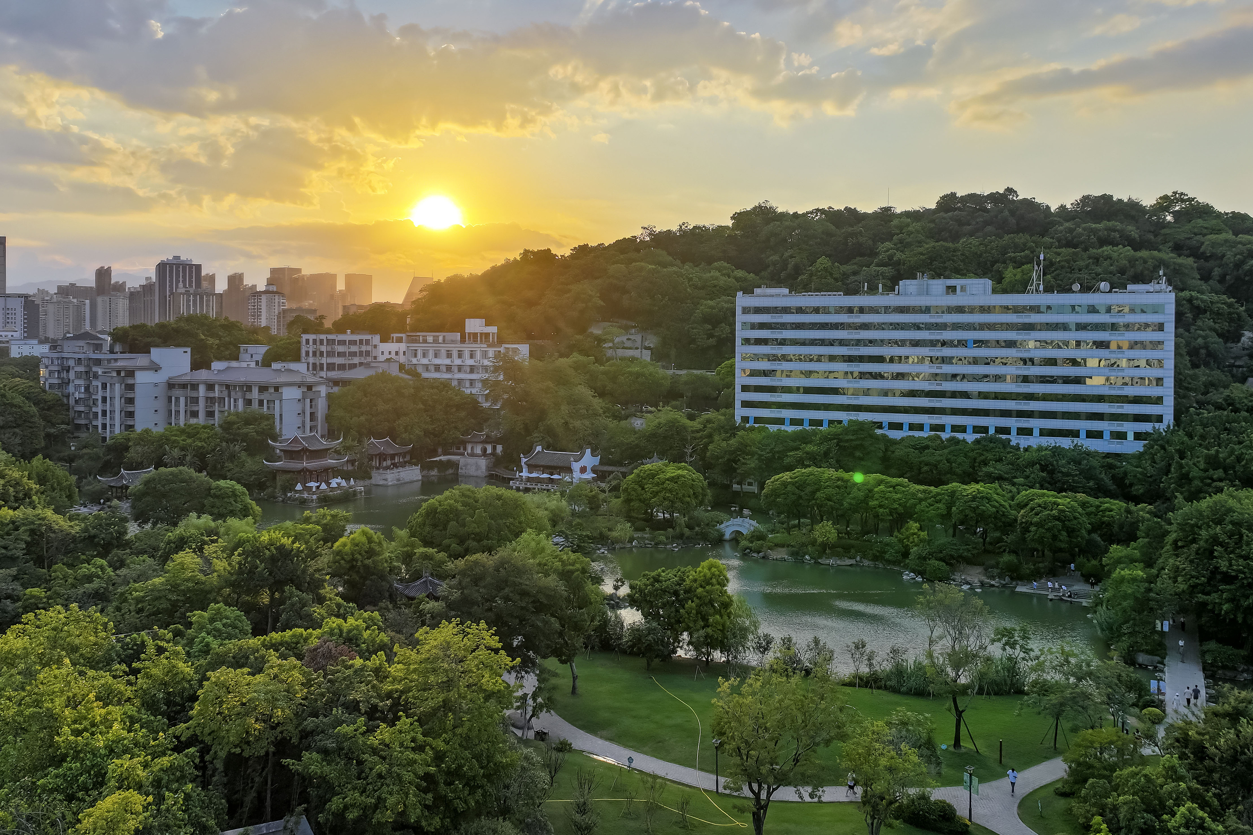 2024年7月17日，福州市鼓樓區黎明湖生態濕地公園。