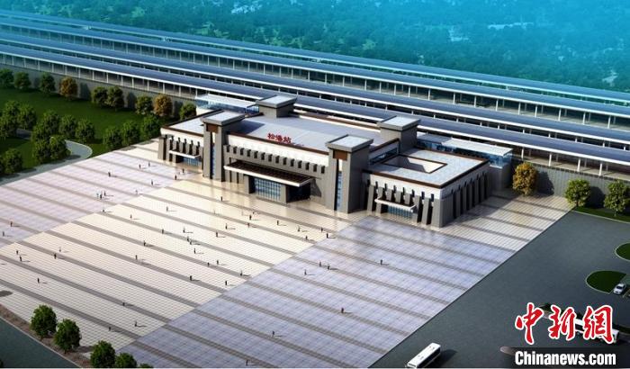 成蘭鐵路松潘站設計效果圖?！≈需F八局供圖