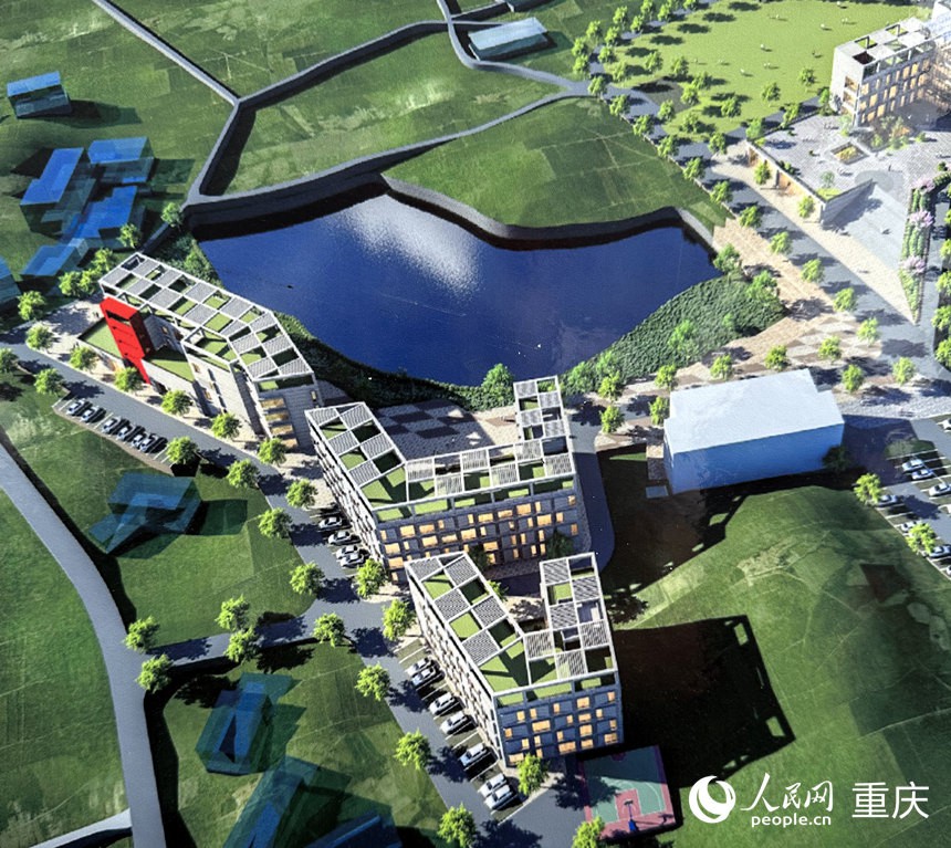 中國農業科學院蔬菜花卉研究所西南研發中心效果圖。人民網記者 劉政寧攝